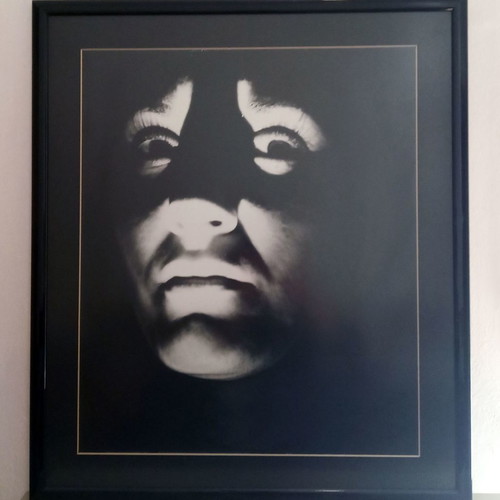Black and white photographic portrait large size in black frame new