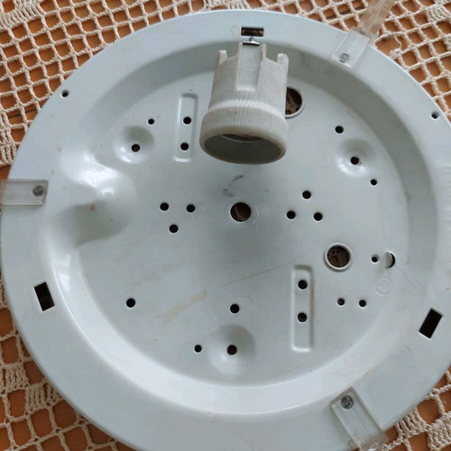 Ceiling light used without glass part, light metal