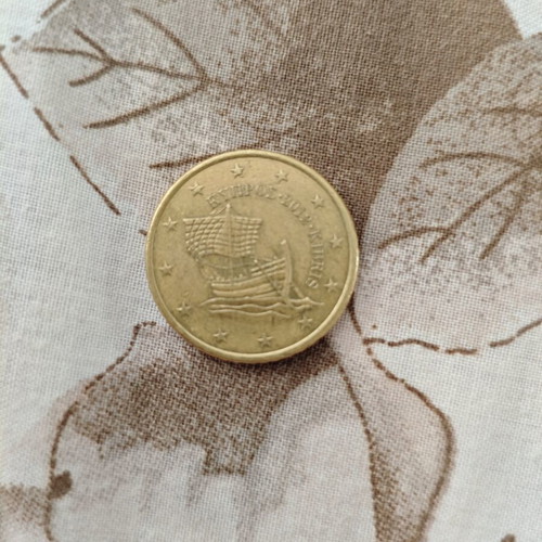 50 Cent Euro Coin Cyprus 2012 used, Ship of Kyrenia