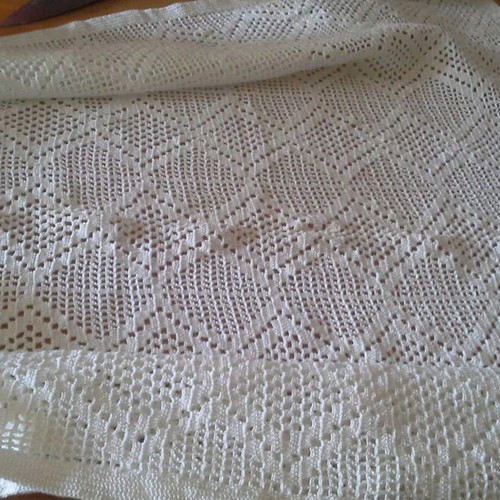 Knitted sleeveless vest handmade new white, size L