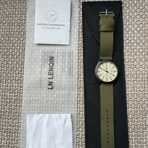 LN LENQIN Men's Military Watch New, 30M Waterproof, Nylon Band
