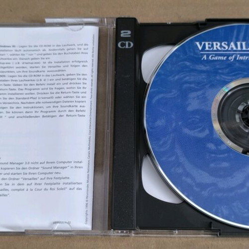 Versailles 1685 A Game Of Intrigue PC CD-ROM like new, Big Box