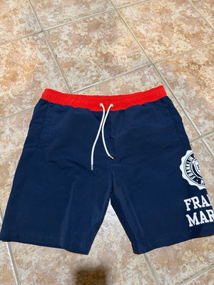 Franklin Marshall swim shorts like new, size large, blue and red