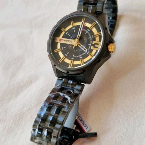 Curren men's watch new, black