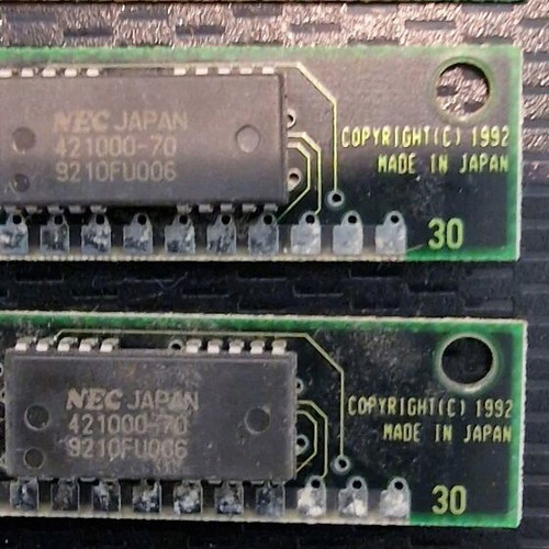 Vintage RAM 4MB 30-pin SIMM NEC Japan used set of 4