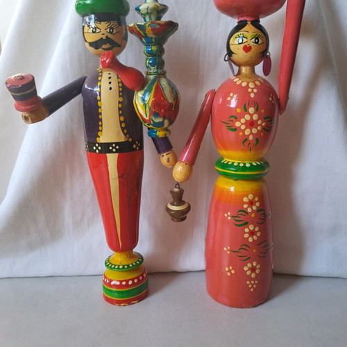 Wooden dolls used from Egypt