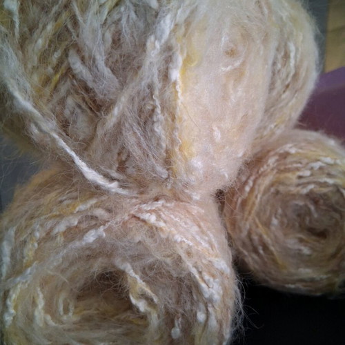 Knitting yarn like new, 500 g, 80% wool mohair cream beige