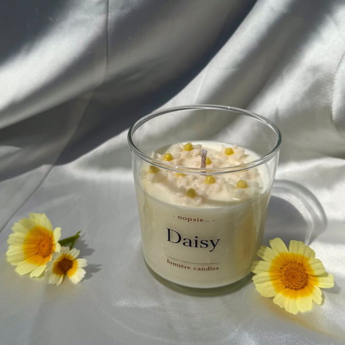 Soy candle daisy new with 100% natural soy wax