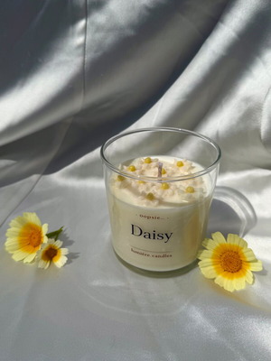 Soy candle daisy new with 100% natural soy wax