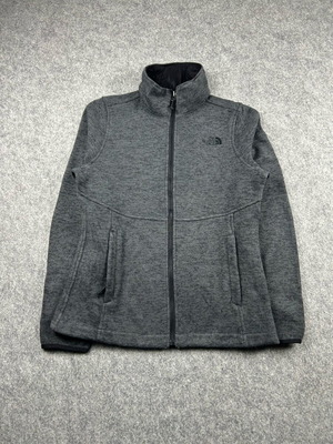 The North Face Women's Grey Fleece Zip-Up Sweatshirt used, size M