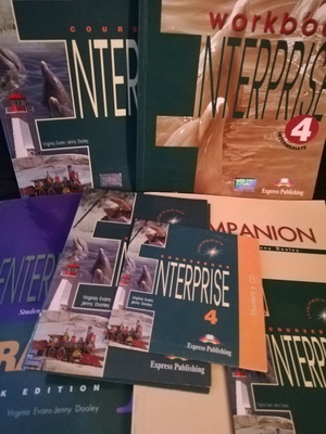 Enterprise 4 English learning books pack with CD