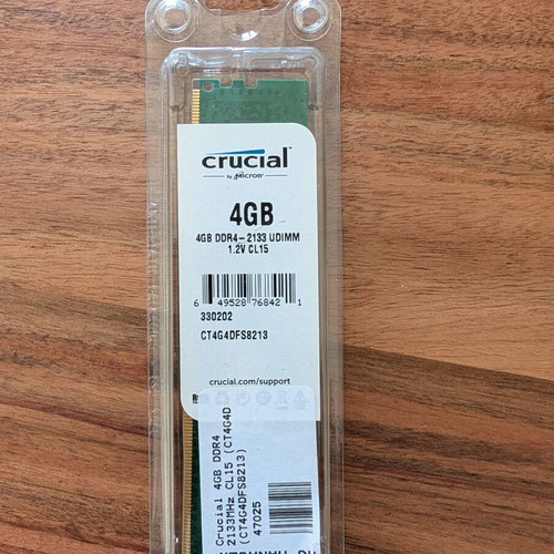Crucial 4GB DDR4 2133MHz RAM like new