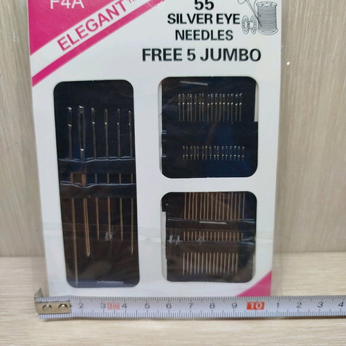 Sewing needles new, set of 55 pieces in 6 sizes