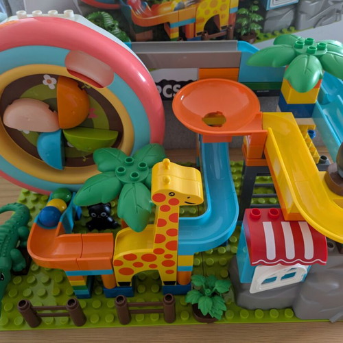 Large Building Blocks Set like new with slides and balls