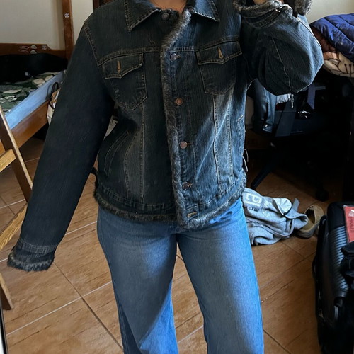 Denim jacket used, size XL, blue