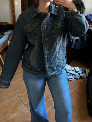 Denim jacket used, size XL, blue