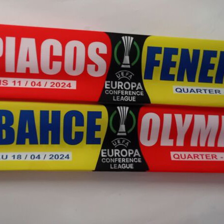 Olympiacos Fenerbahce Europa Conference League 2024 Collectible Scarf