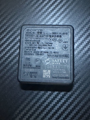 Sony AC adapter AC-10D used, without cable