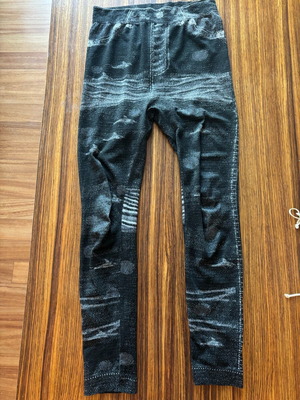 Leggings with pants design used, black and gray