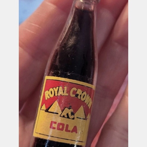 Vintage mini glass Royal Crown Cola bottle like new collectible