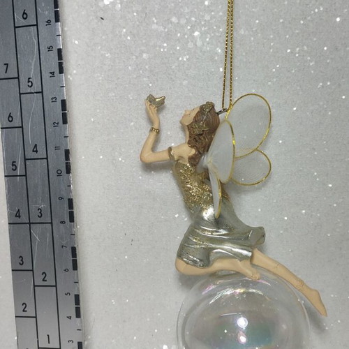 Fairy in glass globe ornament