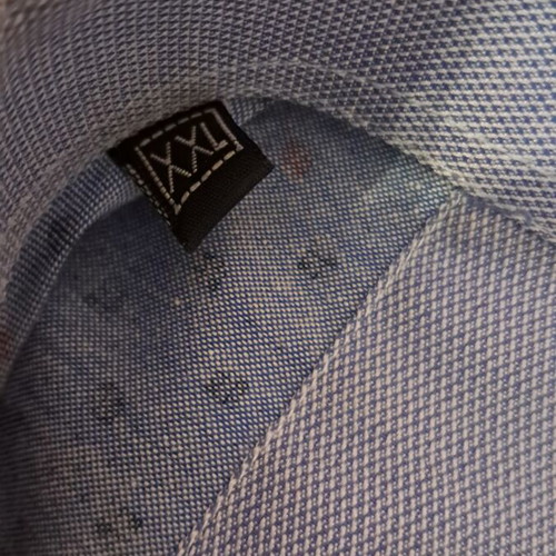Americanino men's shirt slim fit, size XXL, like new, blue geometric pattern