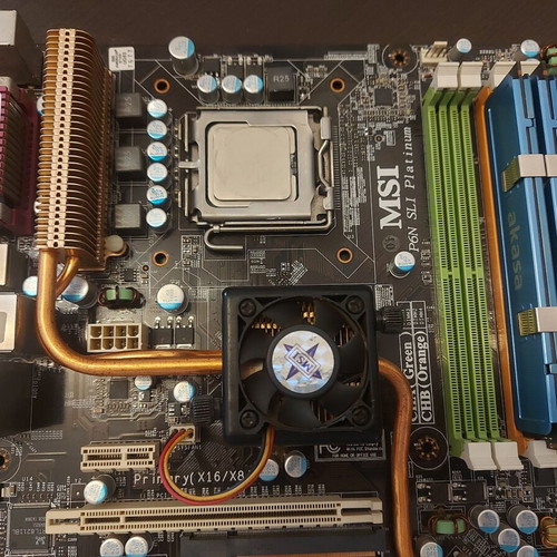 MSI P6N SLI Platinum motherboard like new with Intel Core 2 Duo CPU and DDR2 RAM