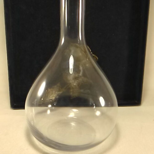 Crystal pitcher with silver-plated decorative rose used