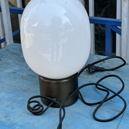 VI Menu table lamp with opal glass, 30×17 cm