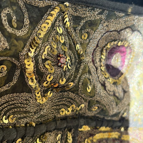 Vintage Indian Patchwork κεντημένο γιλέκο με παγιέτες boho φεστιβάλ σαν καινούργιο