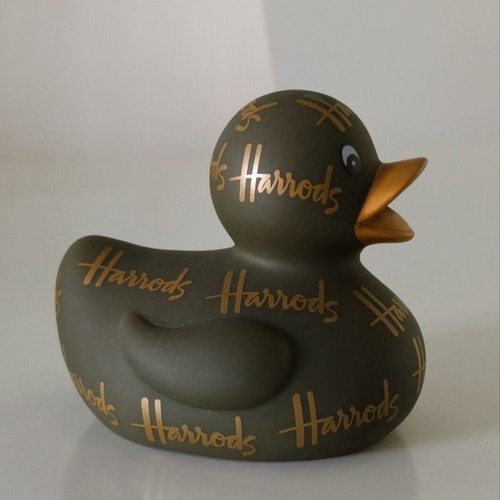 Harrods Gold Logo Rubber Duck collectible, like new