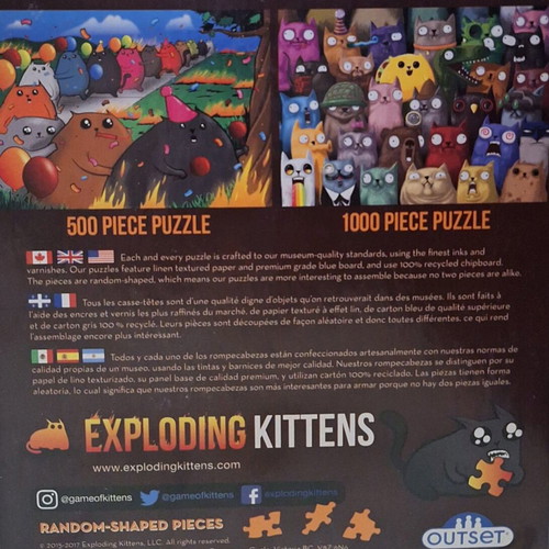 Exploding Kittens puzzle 1000 pieces like new