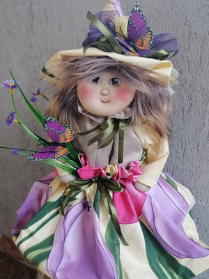 Кукла малка фея нова, ръчно изработена