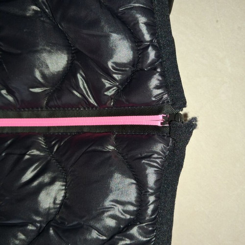 Evita girls jacket like new, black with pink details, size 12