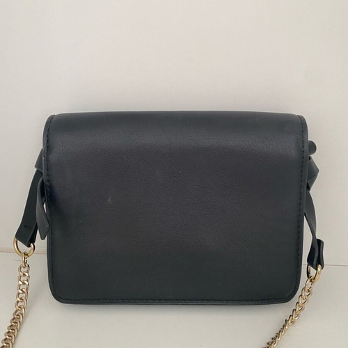 Zara crossbody bag used, black with gold chain