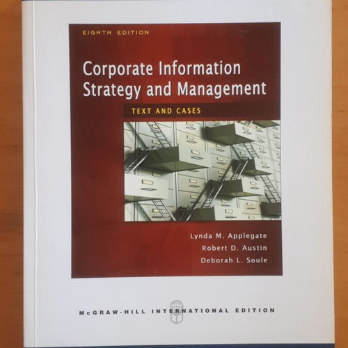 Corporate Information Strategy and Management 8th Edition like new