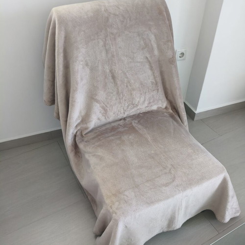 Fleece blankets set of 2 used, beige and pudra, 160x180 cm each