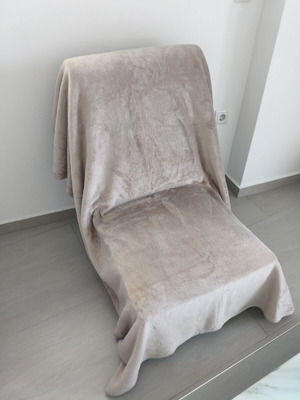 Ριχτάρια fleece σετ 2 σαν καινούργια, μπεζ και pudra, 160x180 εκ. το καθένα
