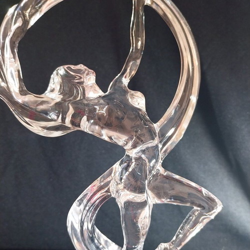 Vintage Italian Royal Crystal Rock RCR Art Deco Nude Dancing Lady
