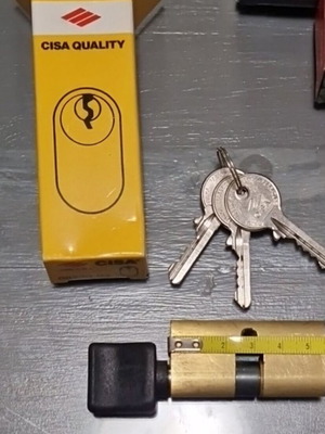 Κύλινδρος οβάλ CISA Ιταλίας καινούργιος με πόμολο 56mm