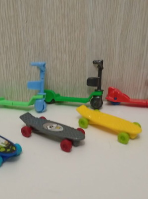 Kinder Joy Surprise Finger Scooter and Skateboard Miniatures Set