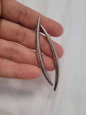 Silver dangling women's earrings