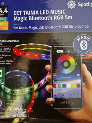 Ταινία LED Music responsive Bluetooth RGB 5m καινούργια
