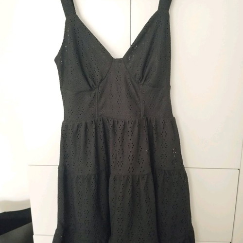 Black short dress Terranova new, size S with lining