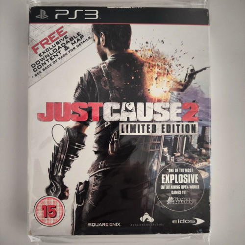 Just Cause 2 Limited Paper Sleeve Edition PS3 game like new with poster