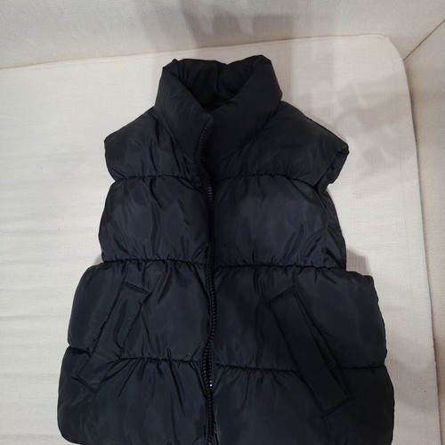 H&M sleeveless padded vest, black, size S