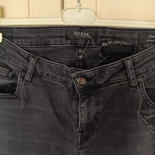 Guess Starlet Skinny Low women's jeans, dark grey distressed