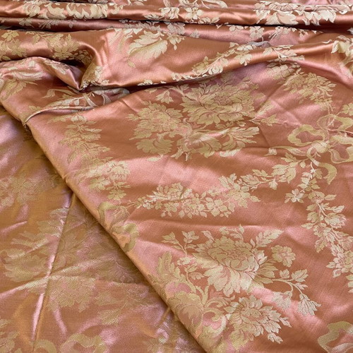 Brocade Antique Fabric new, silk, 15 meters, pink
