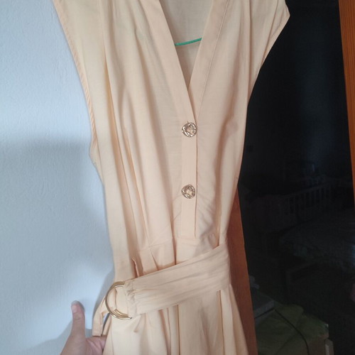 Zara dress like new, yellow with gold details and pockets