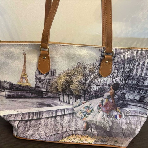 Y Not? Shoulder Bag Paris Print like new